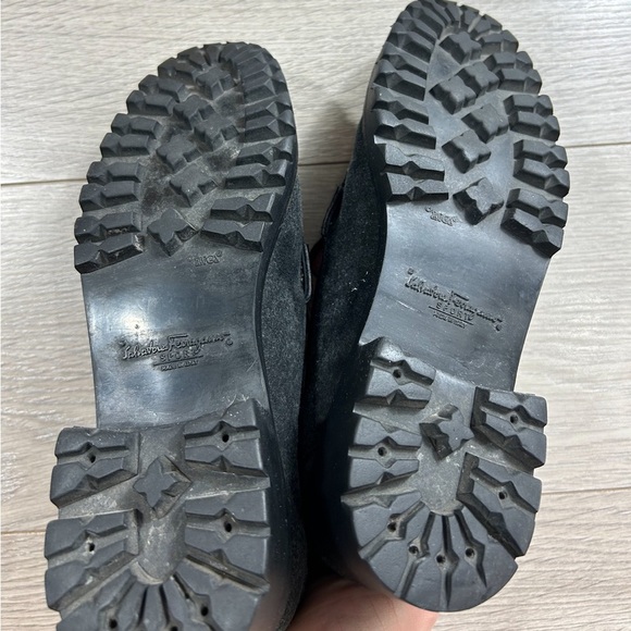 Salvatore Ferragamo Sport Horsebit logo Gray Fabric Loafers Preppy - Picture 8 of 16